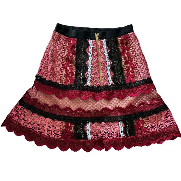 Self-Portrait A-Line Lace Mini Skirt - Picture 3 of 8